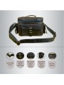 Madosh -Genuine Brown Leather DSLR Camera Bag | Camera Shoulder Messenger Bag Case| Photographer’s DSLR Crossbody Handbag | Camera Carry Top Handle shoulder Bag | Camera Case Bag